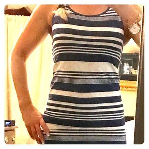 Navy Stripe tight dress